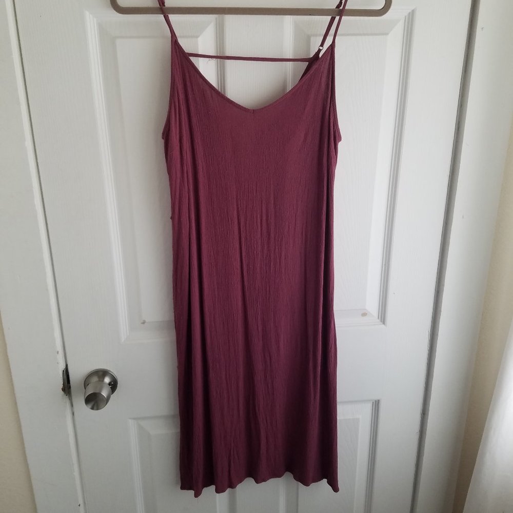 Mauve summer flowy slit dress